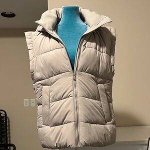 Women's Beige Puffer Vest